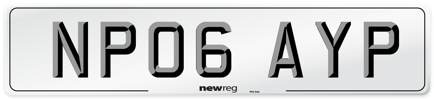 NP06 AYP Number Plate from New Reg
